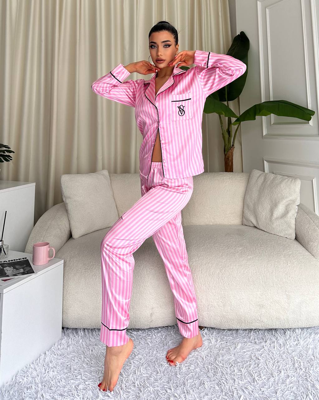 Victoria secret ipek saten pijama takımı