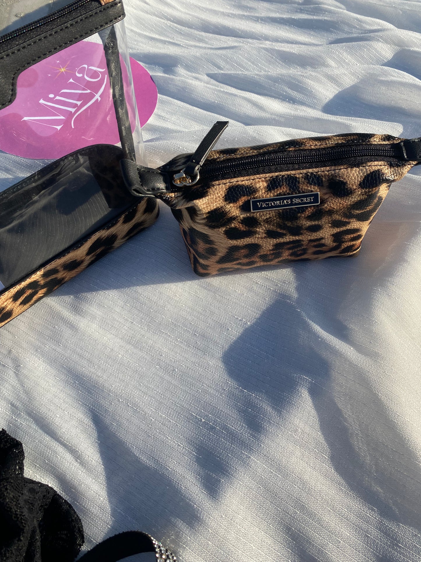 Victoria secret leopar ikili çanta