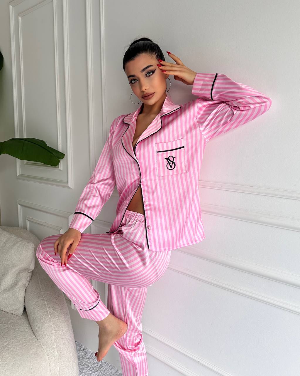 Victoria secret ipek saten pijama takımı