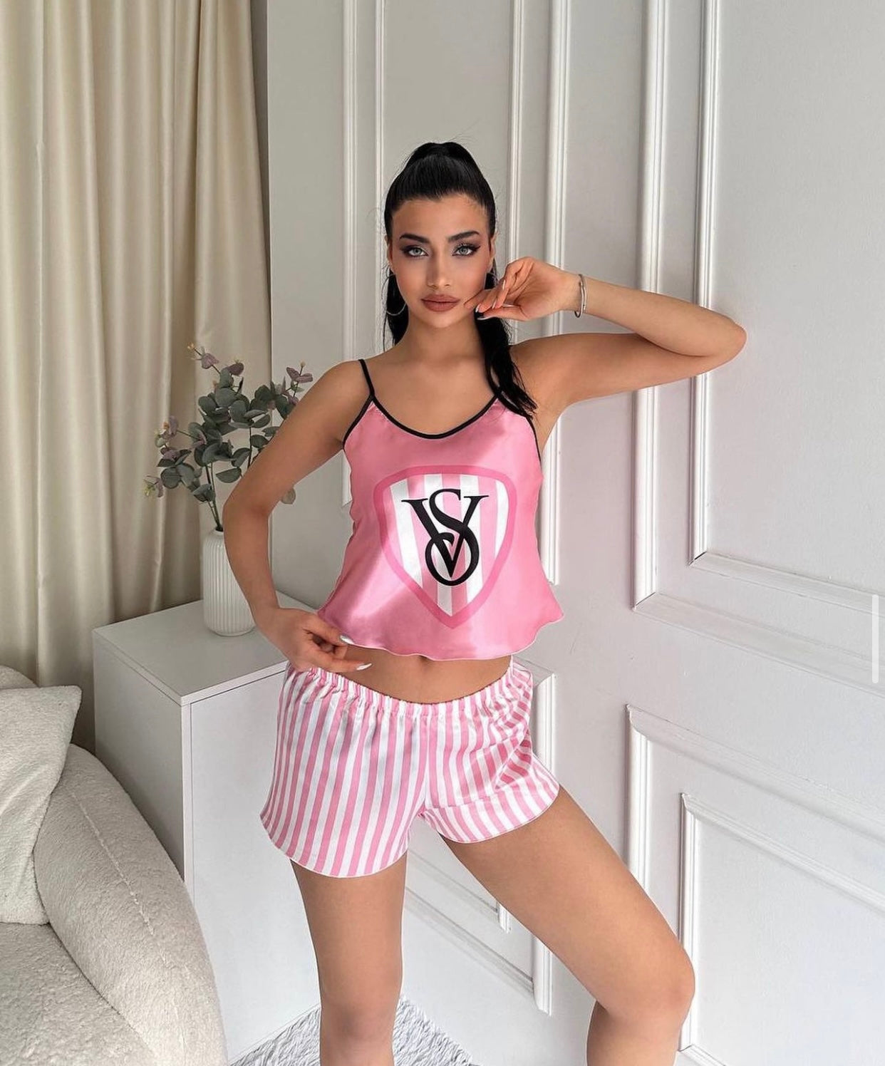 Victoria secret ipek saten kısa takım